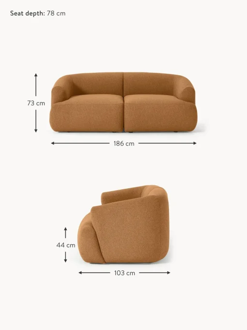 Sofa Modular En Tejido Boucle Sofia (2 Plazas)