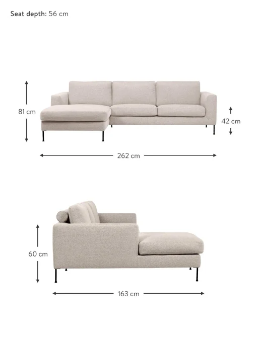 Sofa Rinconera Cucita (3 Plazas)