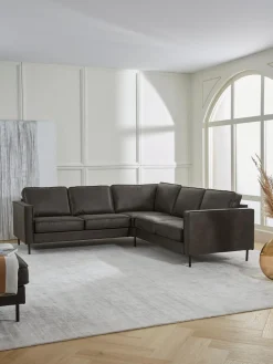 Sofa Rinconera Grande De Cuero Reciclado Hunter