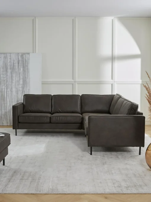 Sofa Rinconera Grande De Cuero Reciclado Hunter