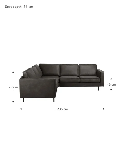 Sofa Rinconera Grande De Cuero Reciclado Hunter