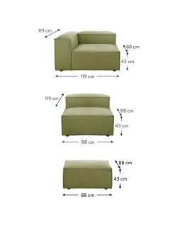 Sofa Rinconera Modular De Pana Lennon (4 Plazas)