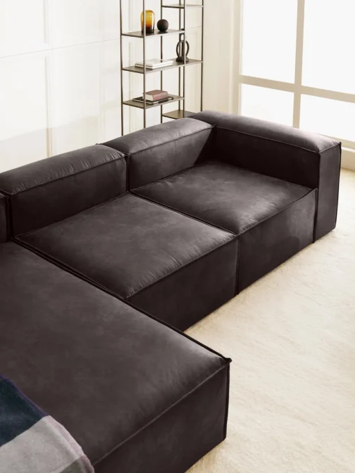 Sofa Rinconera Modular De Cuero Reciclado Lennon