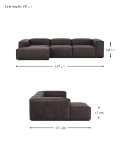Sofa Rinconera Modular De Cuero Reciclado Lennon