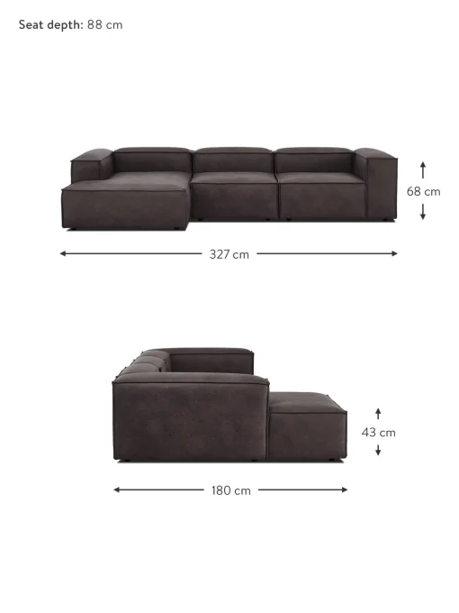 Sofa Rinconera Modular De Cuero Reciclado Lennon