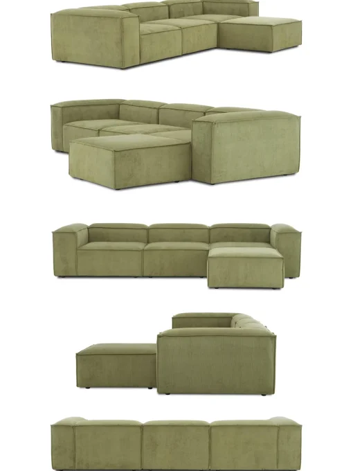 Sofa Rinconera Modular De Pana Lennon (4 Plazas)