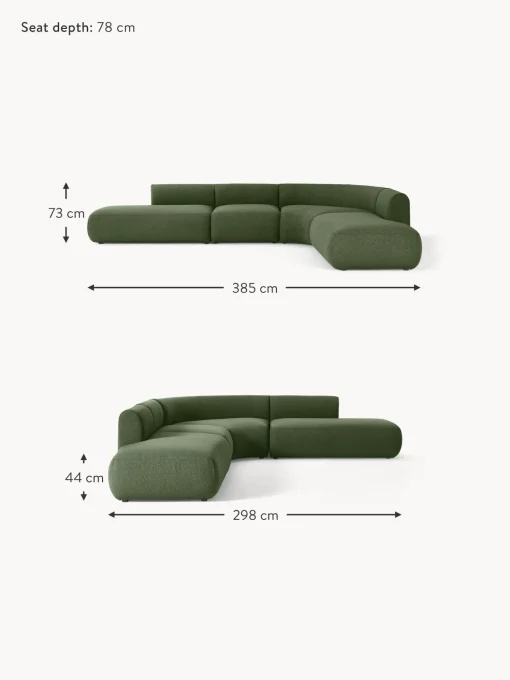 Sofa Rinconera Modular En Tejido Boucle Sofia (4 Plazas)