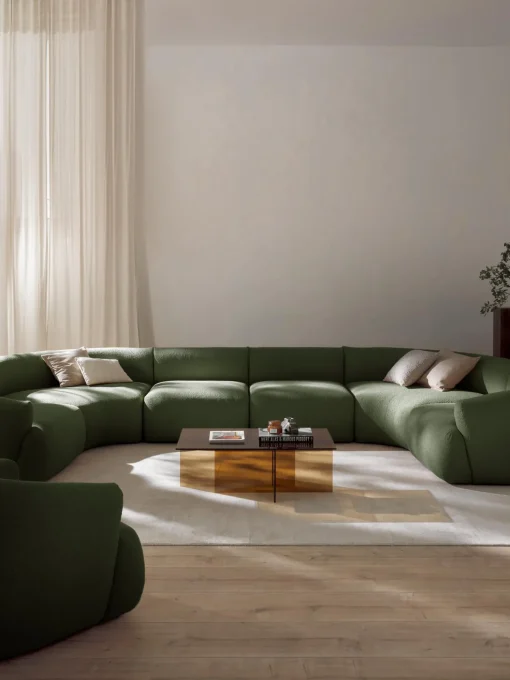Sofa Rinconera Modular Grande En Tejido Boucle Sofia