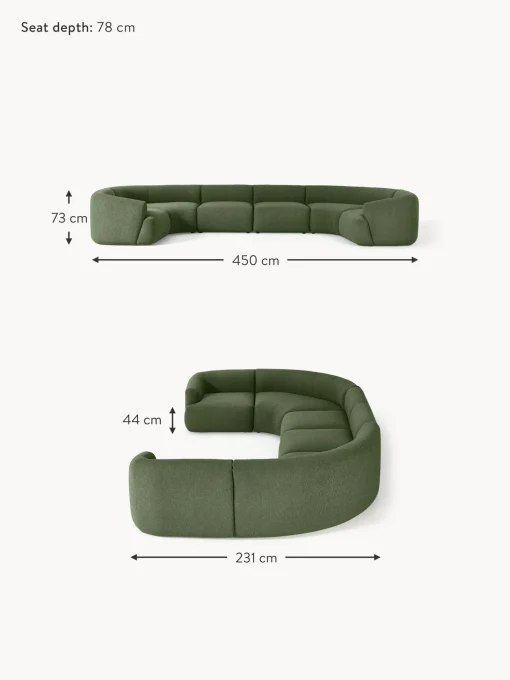 Sofa Rinconera Modular Grande En Tejido Boucle Sofia