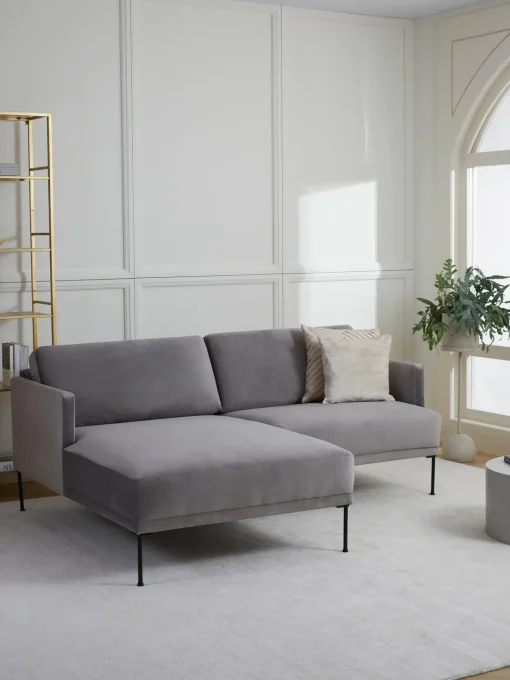 Sofa Rinconera Pequeno De Terciopelo Fluente