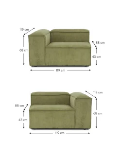 Sofa Rinconero Modular De Pana Lennon (3 Plazas)