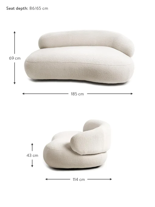 Sofa Rinon De Borreguillo Alba (2 Plazas)