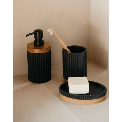 Vaso Cepillo De Dientes Con Madera Laura