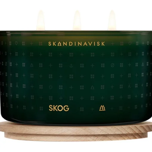 Vela Perfumada Tres Mechas Skog (Pino, Pinas, Savia De Abedul)