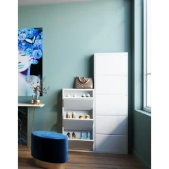 Zapatero De Pared Caruso, Puertas Abatibles