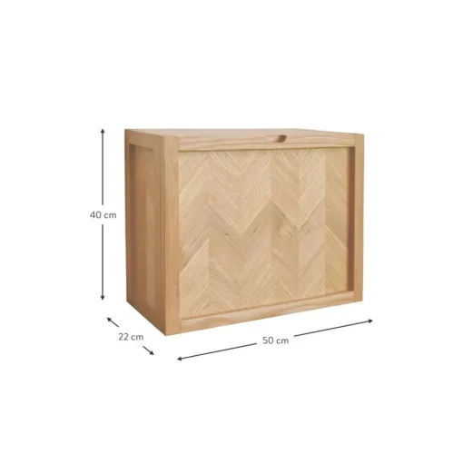Zapatero De Pared De Roble Herringbone