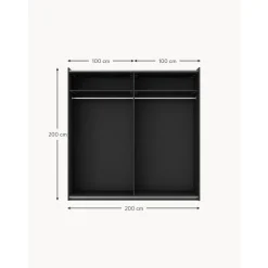 Armario Modular Leon, 2 Puertas Correderas (200 Cm), Diferentes Variantes