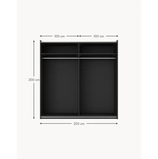 Armario Modular Leon, 2 Puertas Correderas (200 Cm), Diferentes Variantes