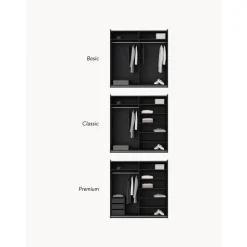 Armario Modular Leon, 2 Puertas Correderas (200 Cm), Diferentes Variantes