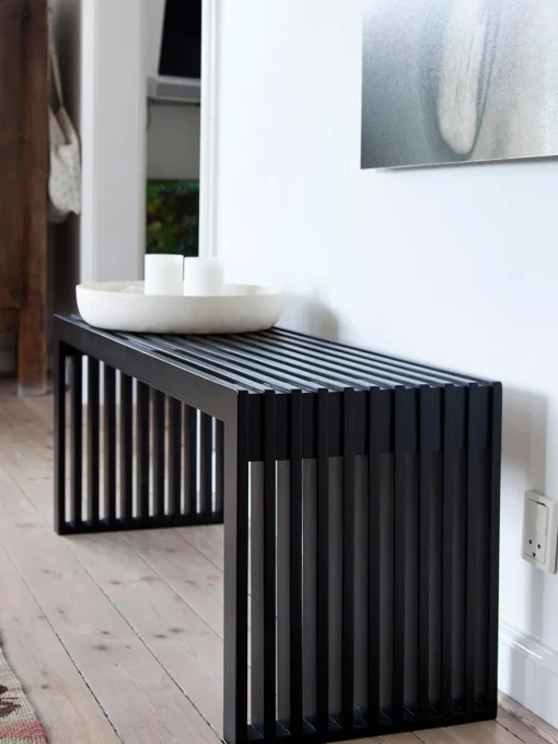 Banco De Madera De Caoba Rib