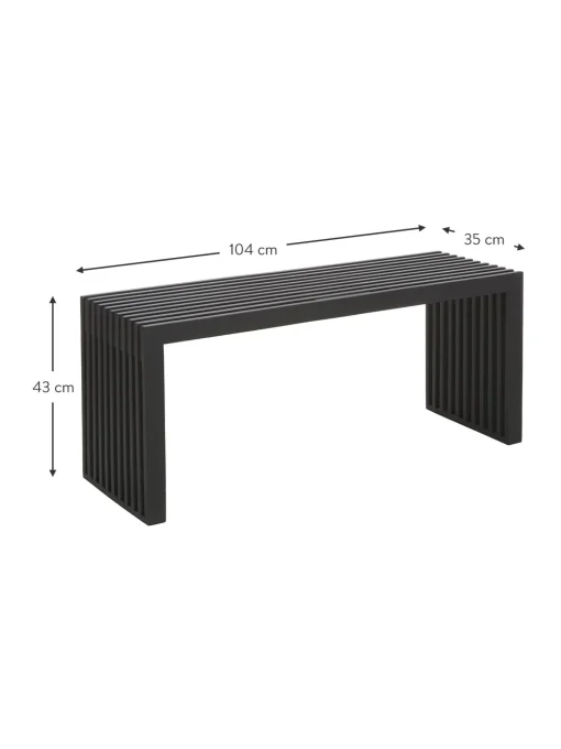 Banco De Madera De Caoba Rib