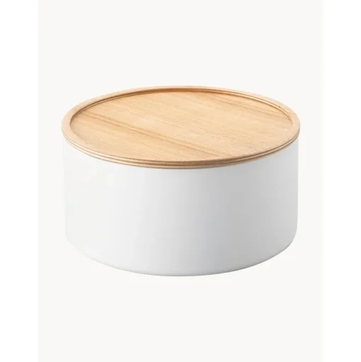 Bote Con Tapadera De Madera Rin