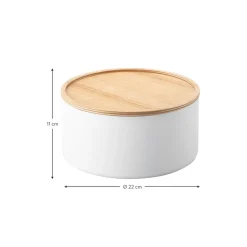Bote Con Tapadera De Madera Rin