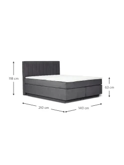Cama Continental Livia, Con Espacio De Almacenamiento