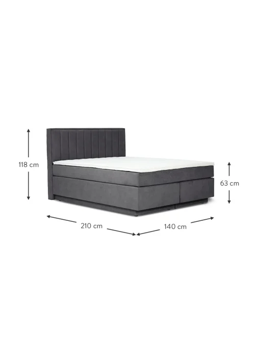 Cama Continental Livia, Con Espacio De Almacenamiento