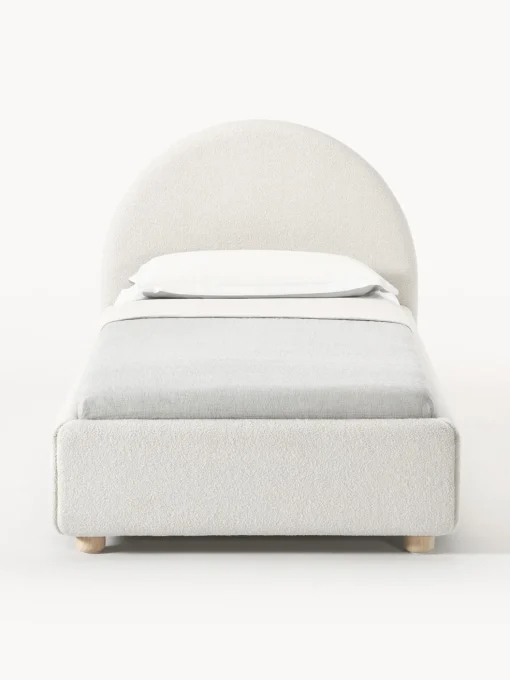 Cama Individual En Tejido Boucle Ebba, Con Espacio De Almacenamiento