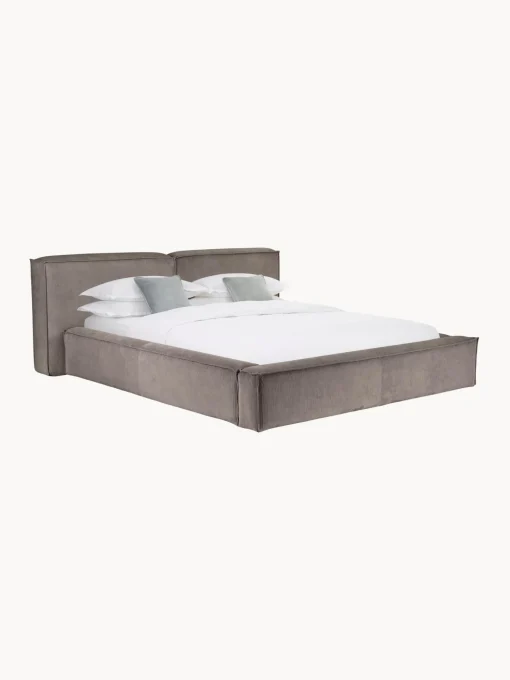 Cama Tapizada En Pana Lennon