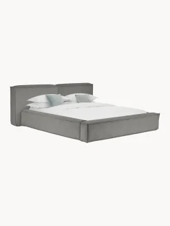 Cama Tapizada En Pana Lennon, Con Espacio De Almacenamiento