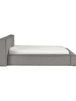Cama Tapizada En Pana Lennon, Con Espacio De Almacenamiento