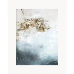 Cuadro En Lienzo Pintado A Mano Freja Blanche