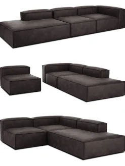 Divan Modular Grande De Cuero Reciclado Lennon