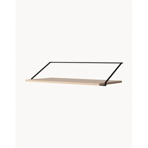 Escritorio De Pared De Madera Y Metal Rail
