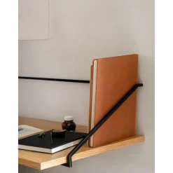 Escritorio De Pared De Madera Y Metal Rail