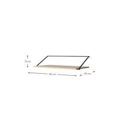 Escritorio De Pared De Madera Y Metal Rail
