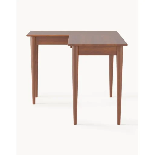 Escritorio Esquinero De Madera De Mango Con Cajones Paul