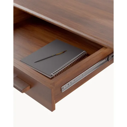 Escritorio Esquinero De Madera De Mango Con Cajones Paul