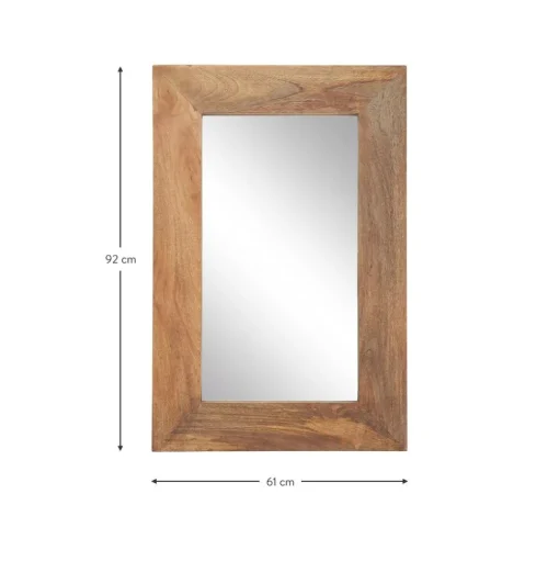 Espejo De Pared De Madera De Mango Indigo