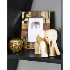 Figura Decorativa De Maderade Roble De Diseno Elefant