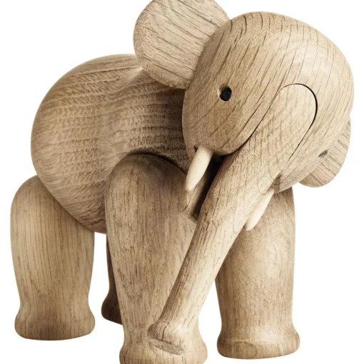 Figura Decorativa De Maderade Roble De Diseno Elefant