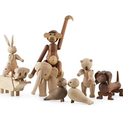 Figura Decorativa De Madera De Nogal Hund