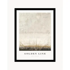 Impresion Digital Enmarcada Golden Line