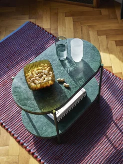 Mesa Auxiliar Ovalada De Marmol Nusa