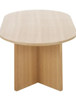 Mesa De Centro Ovalada De Madera Toni
