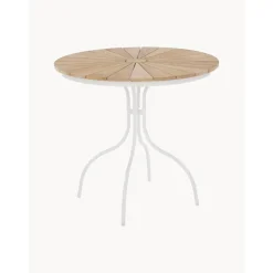 Mesa Redonda Para Exterior Hard & Ellen, Tablero De Madera De Teca