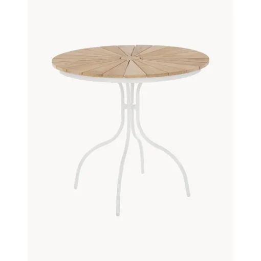 Mesa Redonda Para Exterior Hard & Ellen, Tablero De Madera De Teca