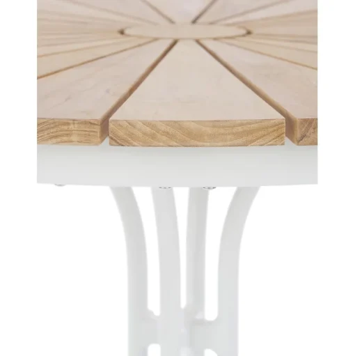 Mesa Redonda Para Exterior Hard & Ellen, Tablero De Madera De Teca